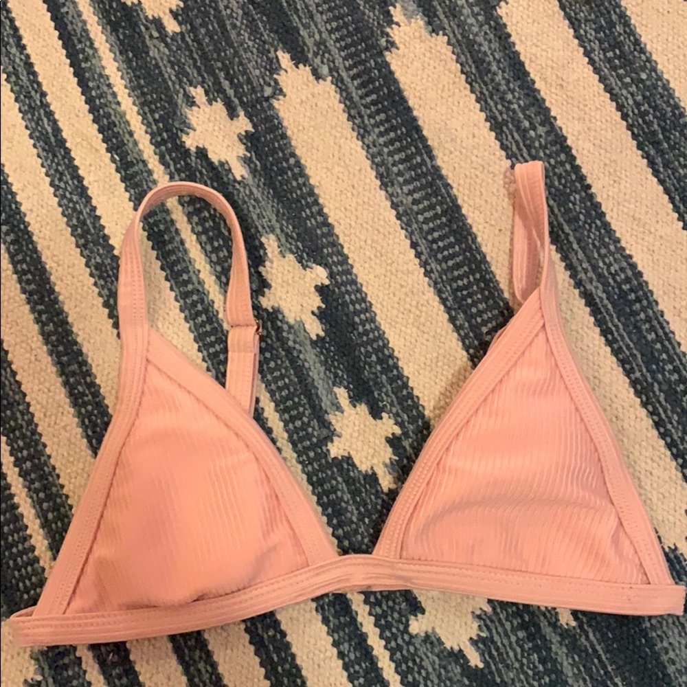 baby pink triangle bikini top